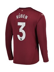 Puma Red Manchester City Third Long Sleeve Shirt 2024-25 Ruben 3 - Image 3 of 3