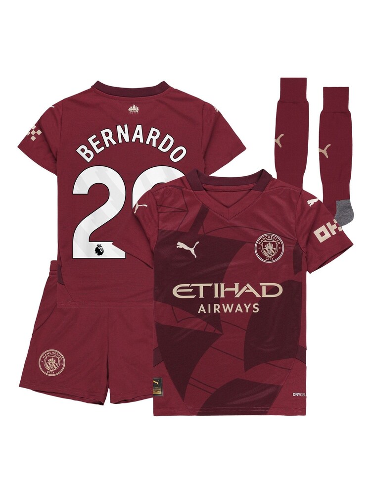 Puma Red Manchester City Third Minikit Shirt 2024-25 Bernardo 20 - Image 1 of 3