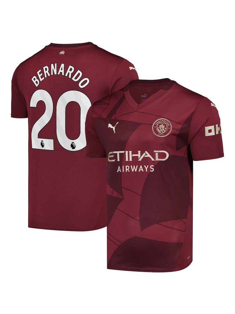 Puma Red Manchester City Third Shirt 2024-25 Bernardo 20 - Image 1 of 3