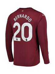 Puma Red Manchester City Third Long Sleeve Shirt 2024-25 Bernardo 20 - Image 3 of 3
