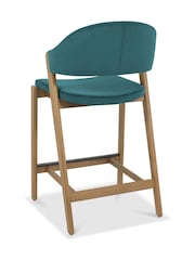 Bentley Designs Rustic Oak Azure Camden Upholstered Bar Stool - Image 4 of 4