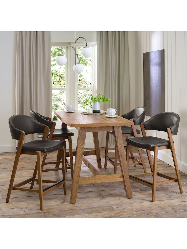 Bentley Designs Rustic Oak Camden Bar Table - Image 2 of 4