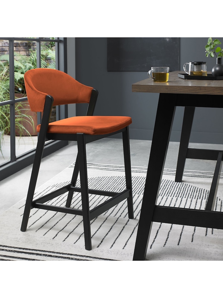 Bentley Designs Peppercorn Rust Camden Upholstered Bar Stool - Image 1 of 4