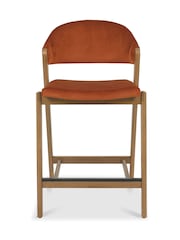 Bentley Designs Rustic Oak Rust Camden Upholstered Bar Stool - Image 3 of 4