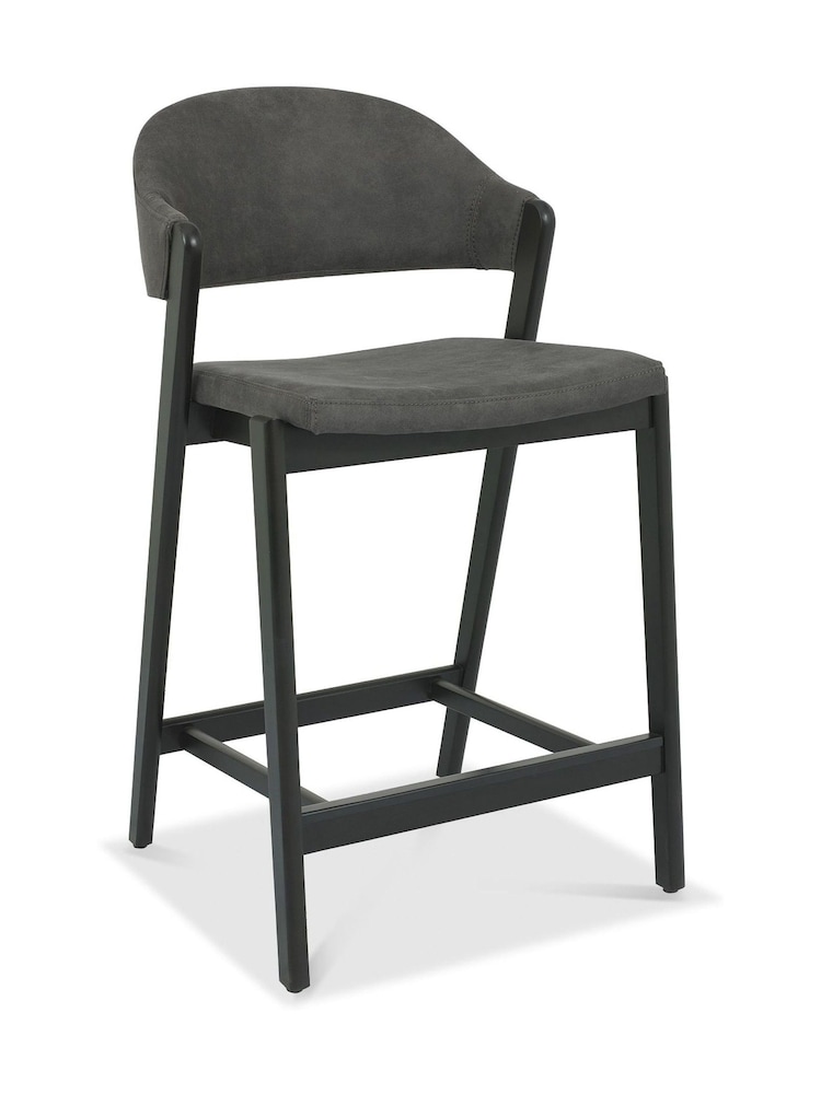 Bentley Designs Peppercorn Dark Grey Camden Upholstered Bar Stool - Image 2 of 4