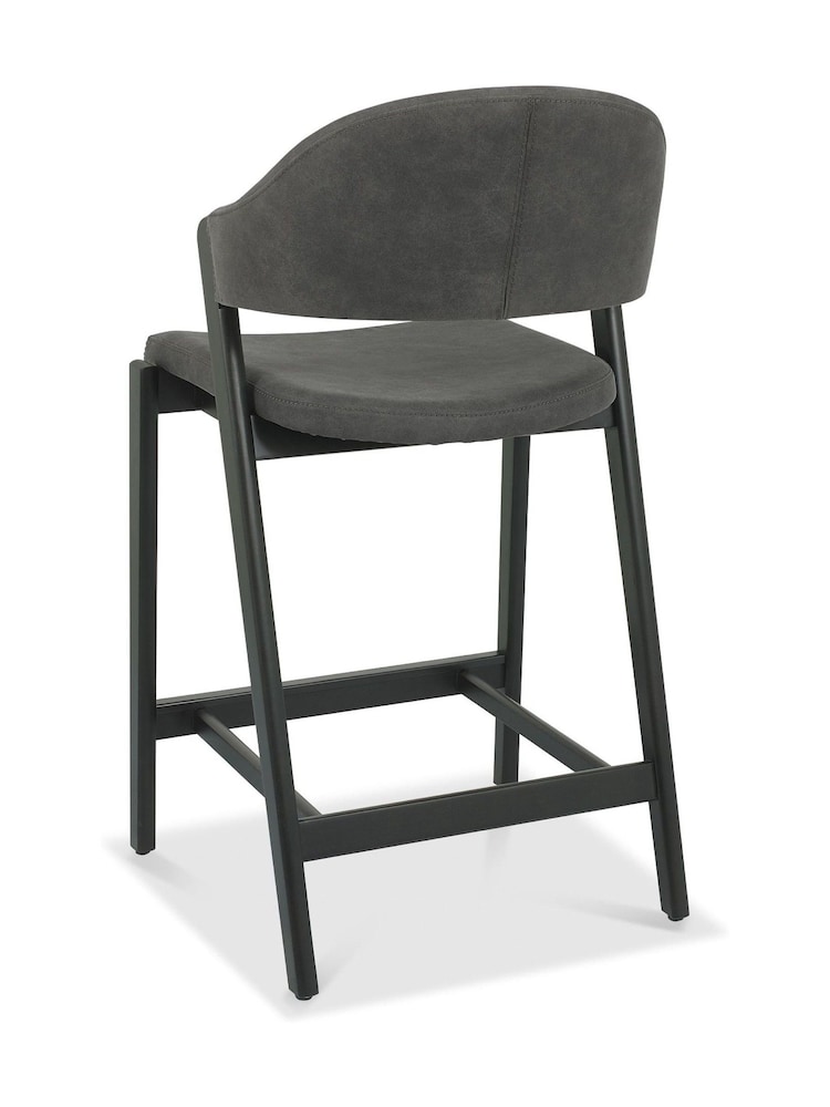 Bentley Designs Peppercorn Dark Grey Camden Upholstered Bar Stool - Image 4 of 4