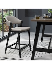 Bentley Designs Peppercorn Grey Camden Upholstered Bar Stool - Image 1 of 4