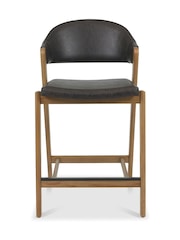 Bentley Designs Rustic Oak Old West Vintage Camden Upholstered Bar Stool - Image 3 of 4
