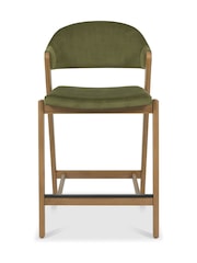Bentley Designs Rustic Oak Cedar Camden Upholstered Bar Stool - Image 3 of 4