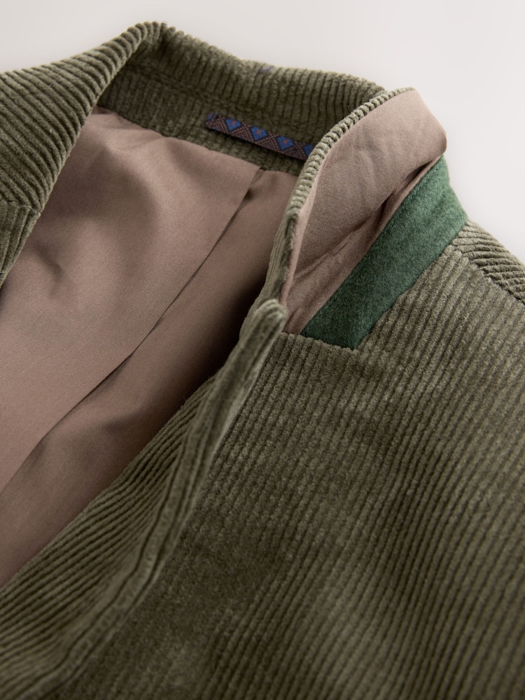 Sage Green Regular Fit Regular Fit Cord Blazer - Image 10 of 10 Sage Green Regular Fit Regular Fit Cord Blazer - Image 10 of 10
