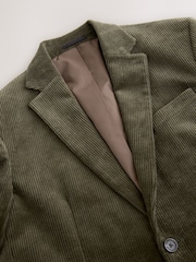Sage Green Regular Fit Regular Fit Cord Blazer - Image 9 of 10