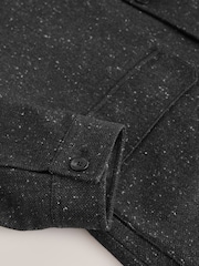 Grey Textured Herringbone Shacket With Wool - Image 12 of 13