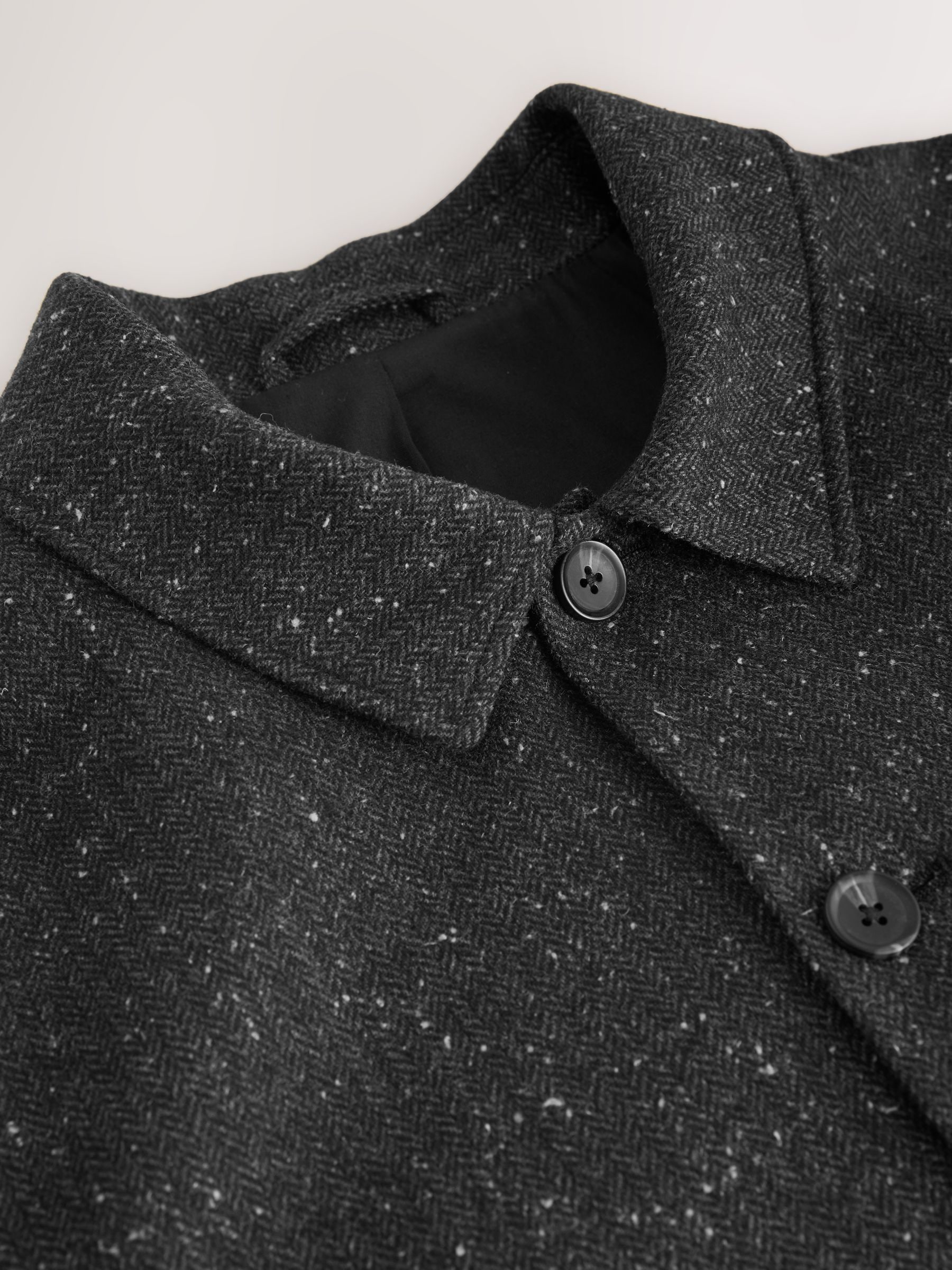 Buy Grey Textured Herringbone Jacket With Wool from Next Romania
