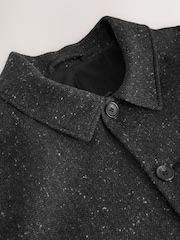 Grey Textured Herringbone Shacket With Wool - Image 13 of 13