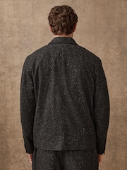Grey Textured Herringbone Shacket With Wool - Image 3 of 13