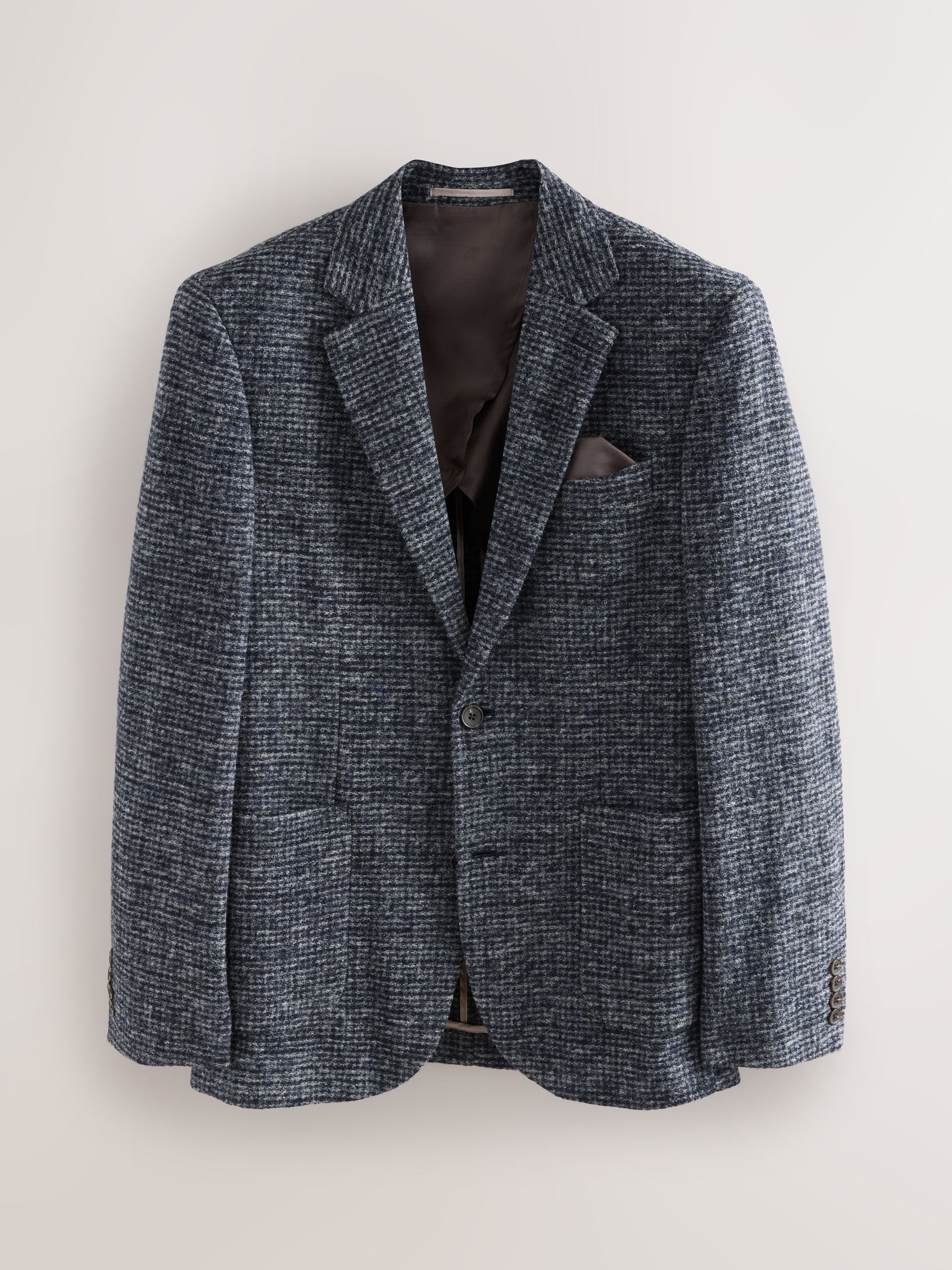 【C25131】Novdelbright/「EN.」 Buy Navy Blue Slim Fit Textured Check Blazer With Wool from Next