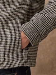 Grey Smart Textured Dogtooth Jacket With Chest Pockets - Image 6 of 11