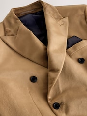 Honey Regular Fit Self Lapel Velvet Blazer - Image 10 of 12