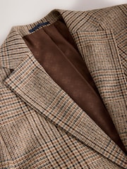 Brown Regular Fit Check Blazer With Wool - Image 9 of 10