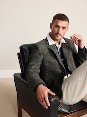 Verde - Blazer xadrez Harris Tweed Signature Regular Fit 100% com gola Storm - Imagem 3 de 5