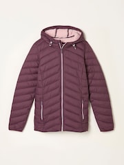 FatFace Ruby Dusky Purple Lightweight Puffer Coat - Image 1 of 1