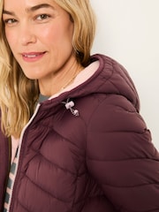 FatFace Ruby Dusky Purple Lightweight Puffer Coat - Image 3 of 6
