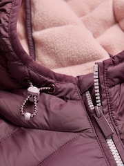FatFace Ruby Dusky Purple Lightweight Puffer Coat - Image 7 of 7