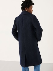 FatFace Fern Navy Boucle Coat - Image 3 of 6