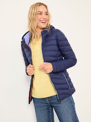 FatFace Ruby Navy Lightweight Puffer Coat - Image 1 of 5