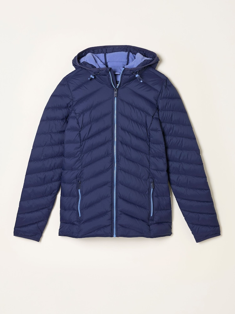 FatFace Ruby Navy Lightweight Puffer Coat - Image 5 of 5