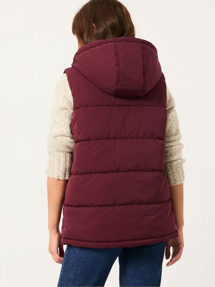 FatFace Gem Burgundy Red Gilet - Image 2 of 6