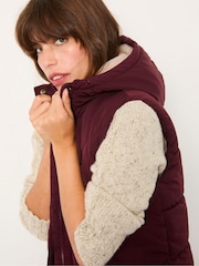 FatFace Gem Burgundy Red Gilet - Image 3 of 6