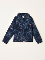 Fatface Navy Garratt Embroidered Borg Fleece - Image 5 of 5