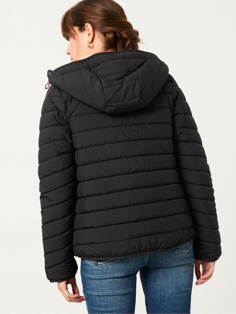 FatFace Erica Black Borg Puffer - Image 2 of 5