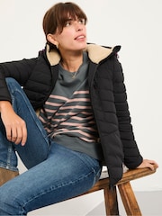 FatFace Erica Black Borg Puffer - Image 4 of 5