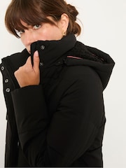 FatFace Harley Black Longline Puffer Coat - Image 3 of 6