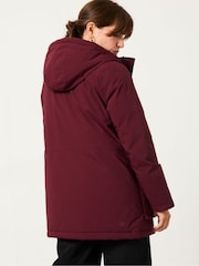 FatFace Brea Dark Red Quilted Coat - Image 2 of 5