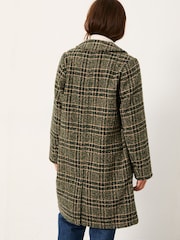 FatFace Jade Green Check Coat - Image 3 of 7
