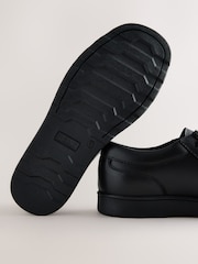 Black Wide Fit (G) Leather Lace Up School Shoes - Image 4 of 5