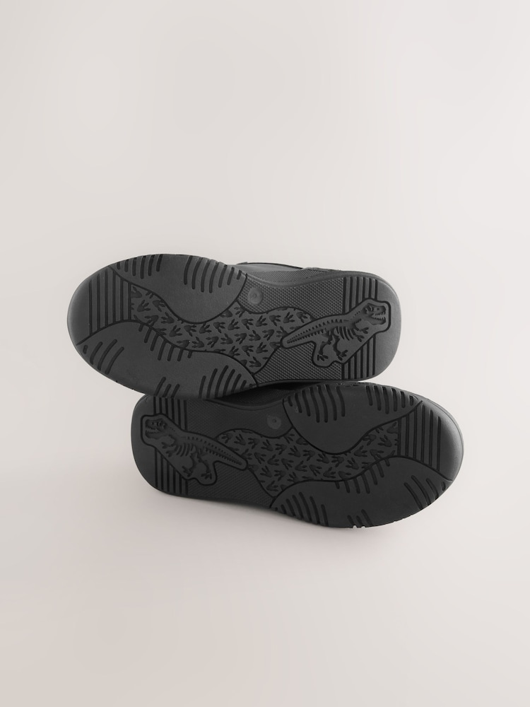 Black Dinosaur Touch Fastening Leather School Shoes - Image 6 of 6 Black Dinosaur Touch Fastening Leather School Shoes - Image 6 of 6