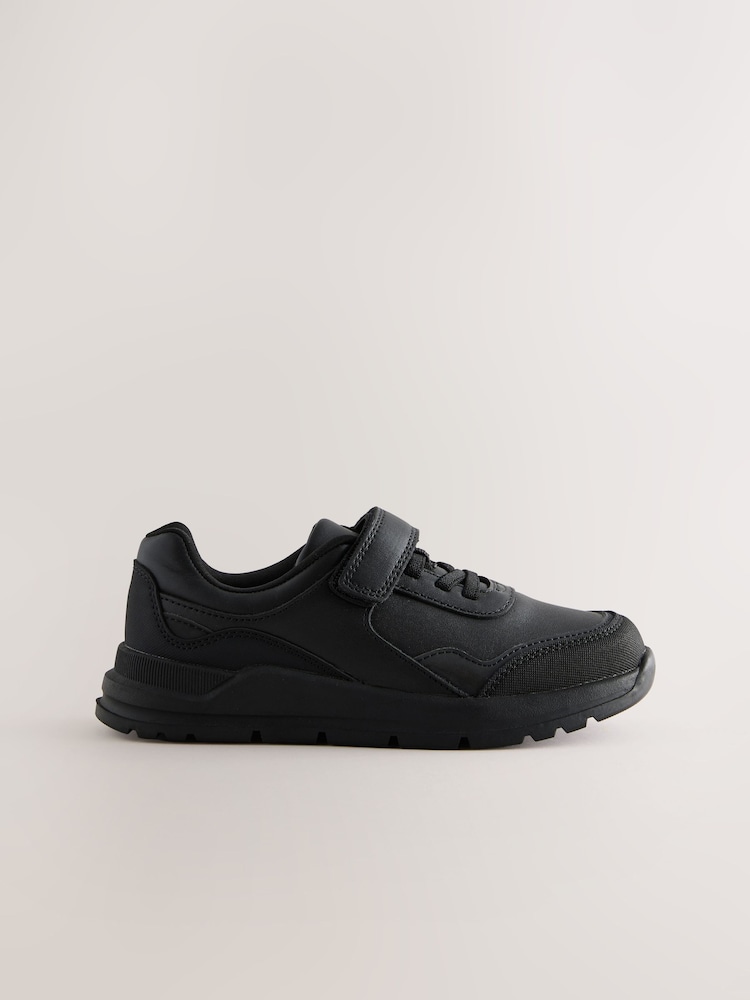 Black Elastic Lace School Shoes - Image 2 of 6 Black Elastic Lace School Shoes - Image 2 of 6
