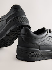 Black Leather Lace-Up School Shoes - Image 4 of 5