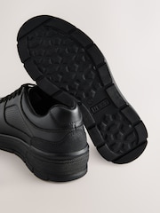 Black Leather Lace-Up School Shoes - Image 5 of 5