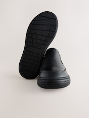 Black Leather Slip On School Loafers - Image 5 of 5