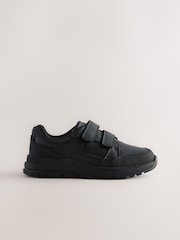 Negro - Zapatos escolares de cuero con cierre con un toque - Imagen 2 de 6