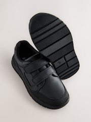 Negro - Zapatos escolares de cuero con cierre con un toque - Imagen 4 de 6