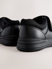 Black Leather 1 Strap Touch Fastening School Shoes - Image 5 of 5