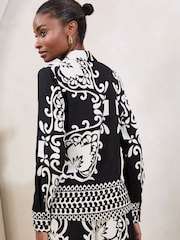 Lipsy Black/White Printed Shirt - Image 4 of 4