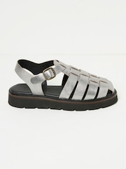 FatFace Silver Elodie Fisherman Sandals - Image 1 of 3