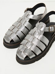 FatFace Silver Elodie Fisherman Sandals - Image 2 of 3